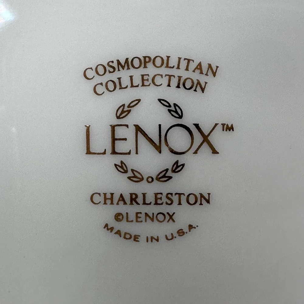 Lenox Charleston Bread Plates Set of 12‎ Cosmopolitan Collection Platinum Trim